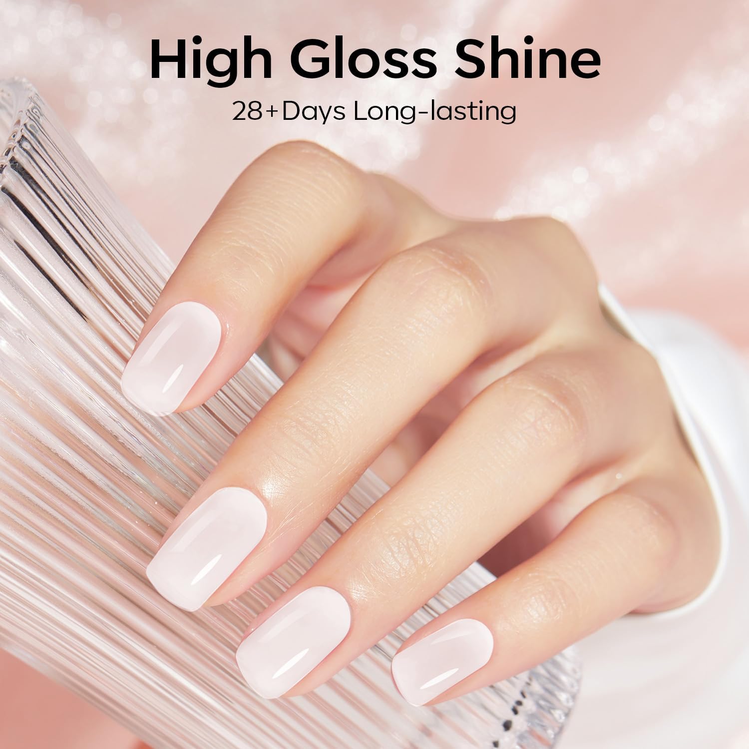 Thumbnail 3 de modelones Vernis Semi Permanent Blanc Laiteux gellak, melkachtig wit 15 ml