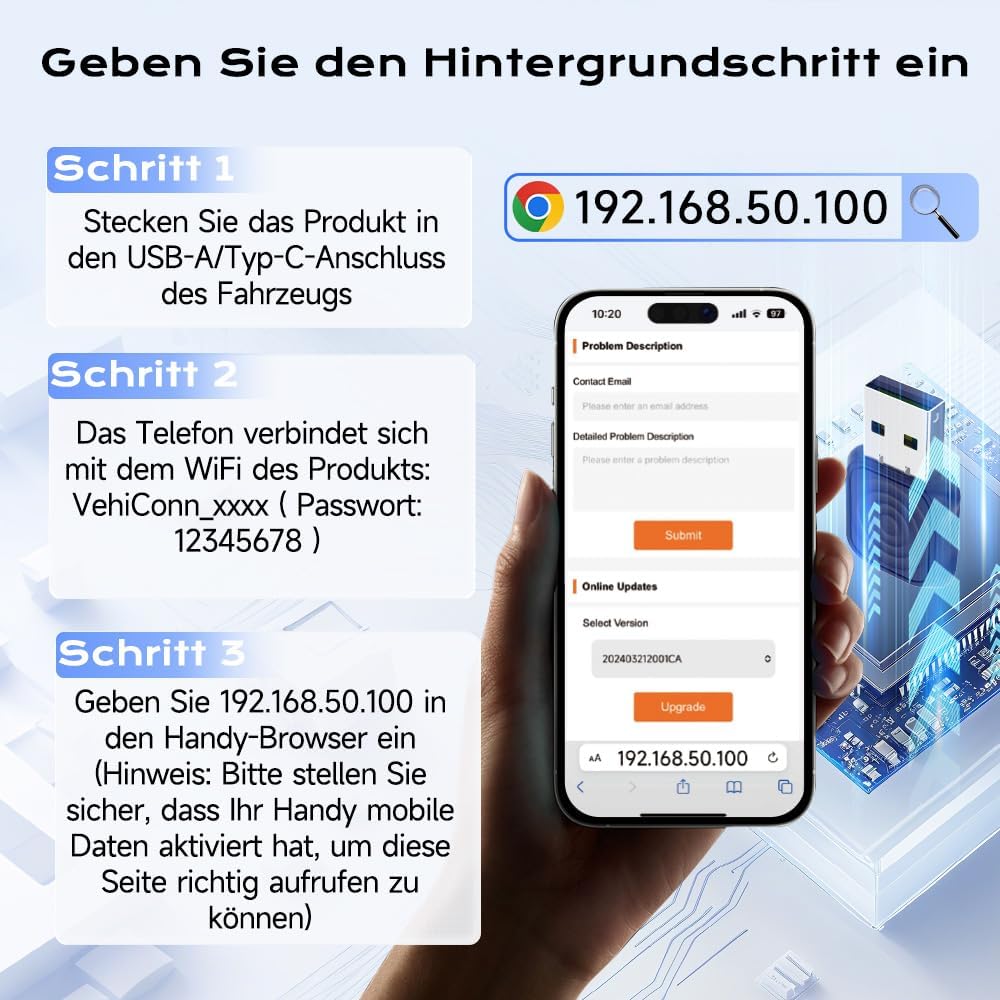 Detalle 2 de Carlinkit Mini Ultra Wireless Adapter für CarPlay