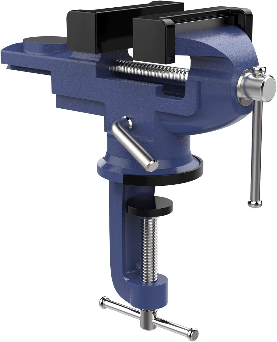 Detalle de Nuovoware 3-Inch Table Vise with 360° Swivel Base, Cast Iron