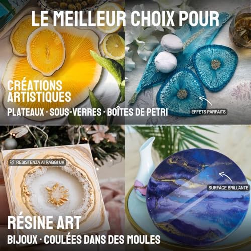 Detalle 2 de Resin Pro Icrystal Résine époxy transparente 3 kg — pour bijoux, tables River et créations artistiques