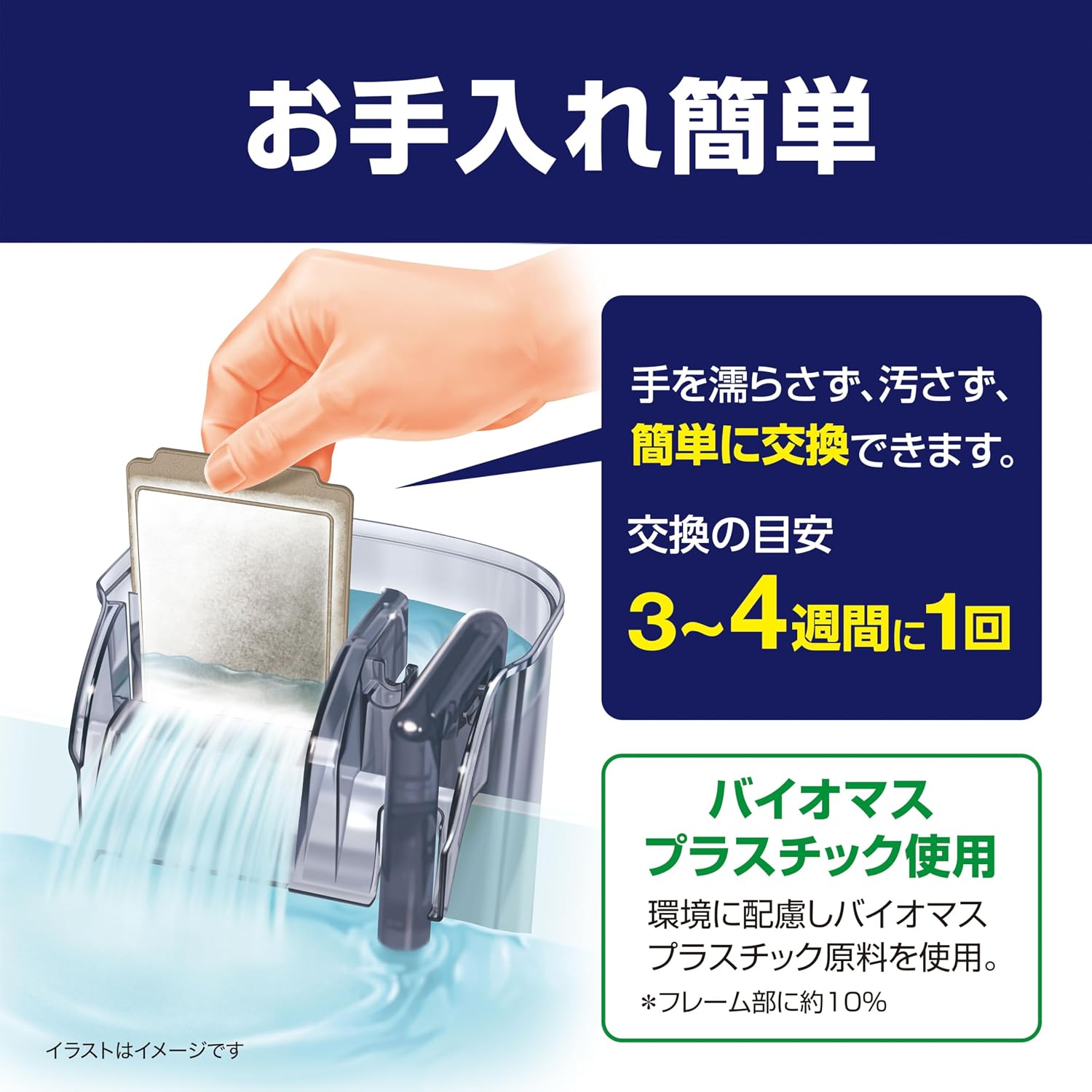 Detalle de ジェックス GEX AQUA FILTER ダブルパワーマット 小 W8 外掛け共通ろ過材