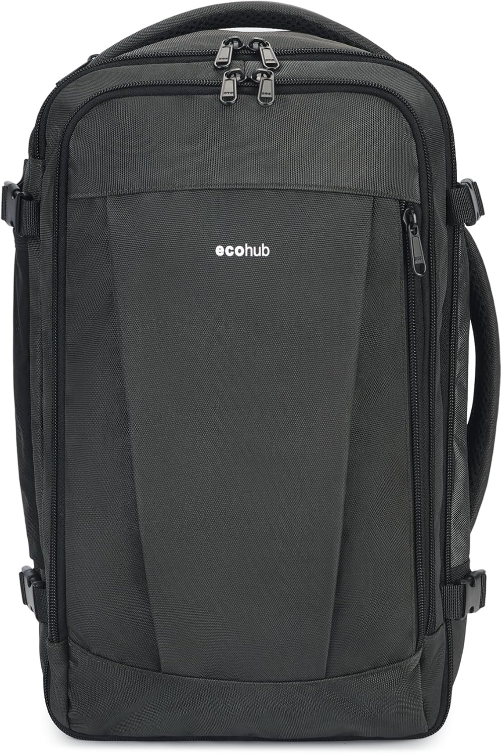 Detalle de ECOHUB Zaino Ryanair 40x20x25 — Zaino da viaggio eco-friendly da 20 L in PET riciclato (Grigio)