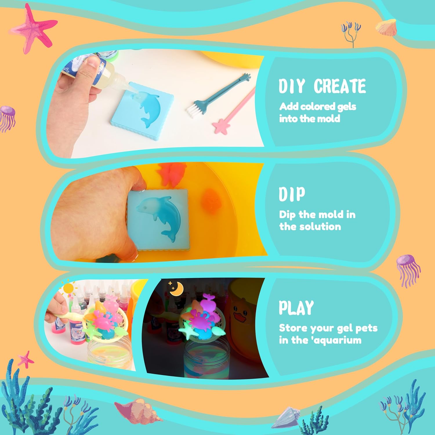 Detalle de ARTPAR Water Gel Craft Kit, 20 Colors