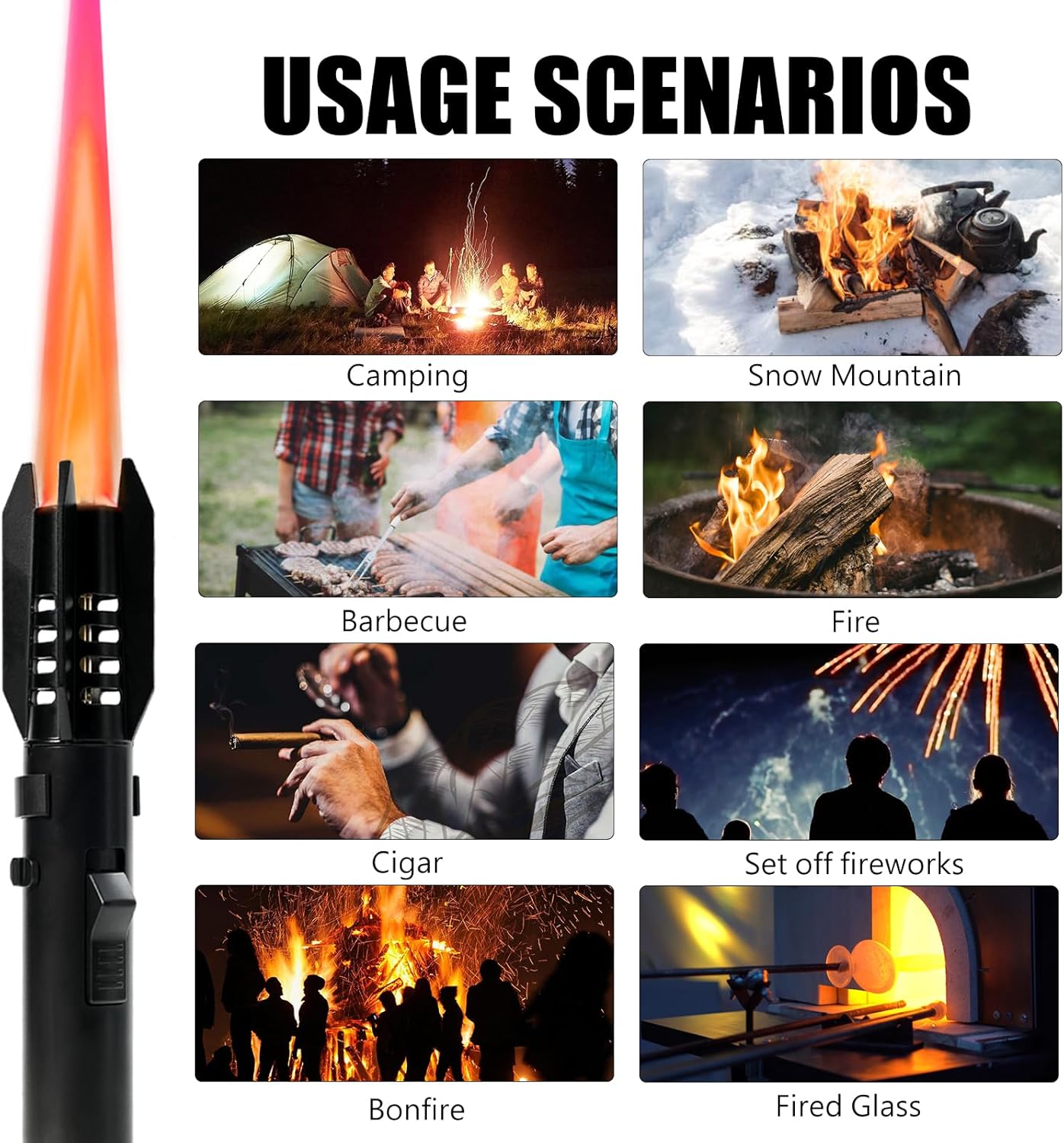 Thumbnail 6 de BARMI Camping Lighter – Windproof adjustable flame butane lighter with safety lock (refillable)