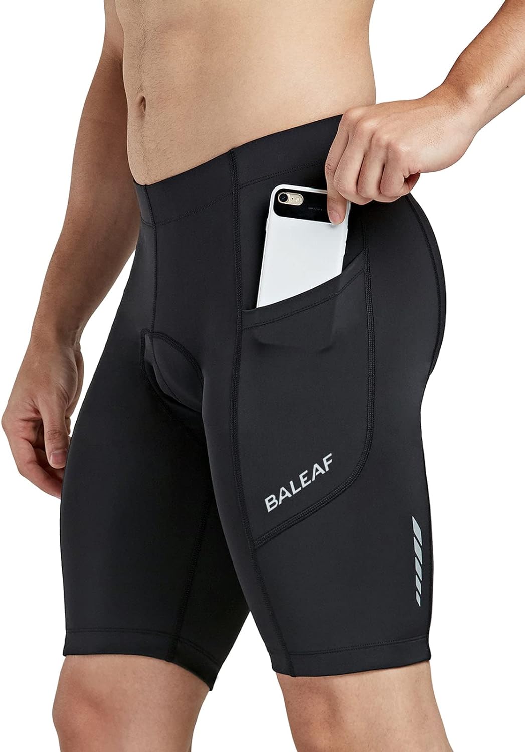 Detalle de Baleaf Men's Padded Bike Shorts with Pockets and UPF 50+