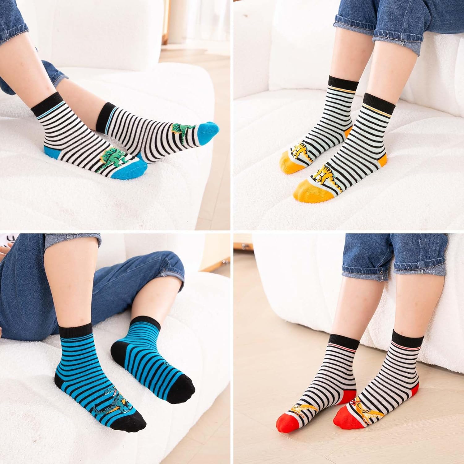 Thumbnail 5 de PUTUO Calcetines Niño Divertidos 5 pares Algodón