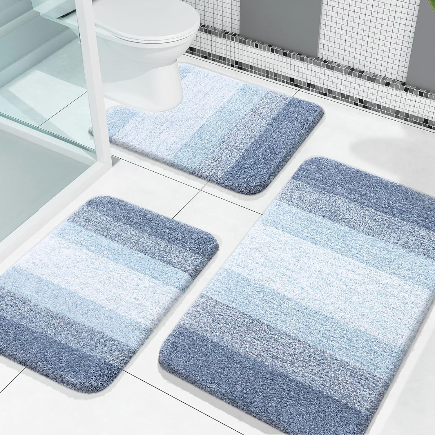 Detalle de OLANLY Bathroom Rugs Set 3-piece, 30"x20"