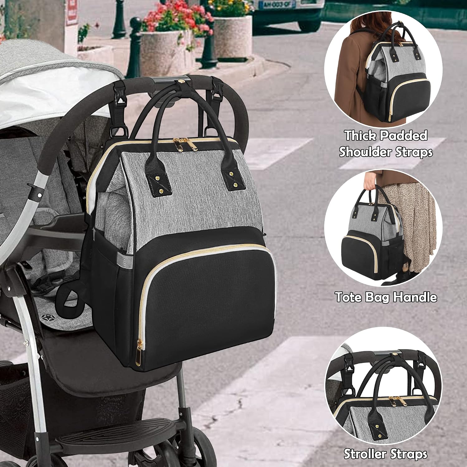 Detalle 2 de Femuar Diaper Backpack Large Capacity
