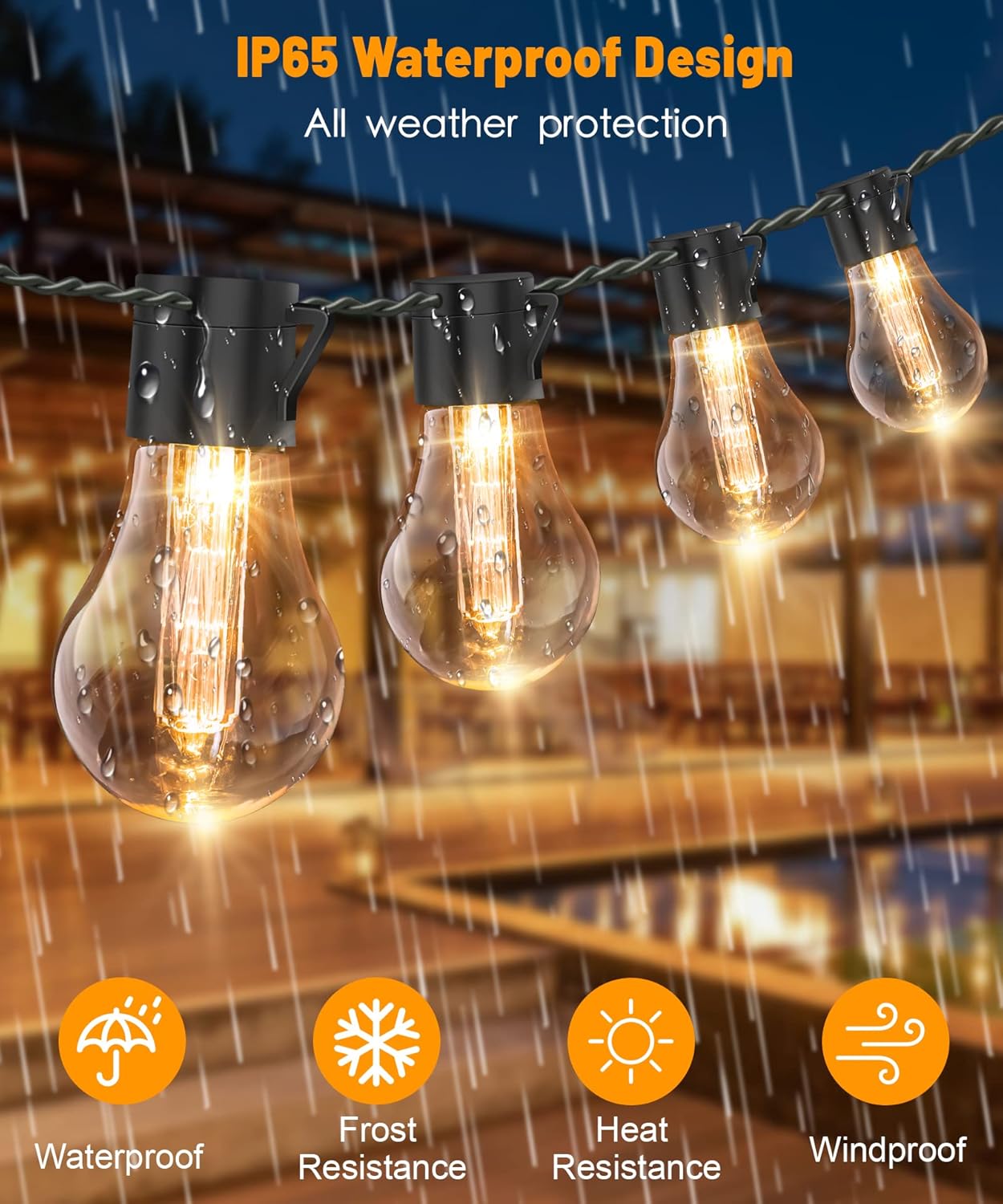 Thumbnail 2 de ULIGHTOWN Solar Festoon Lights Outdoor 14m