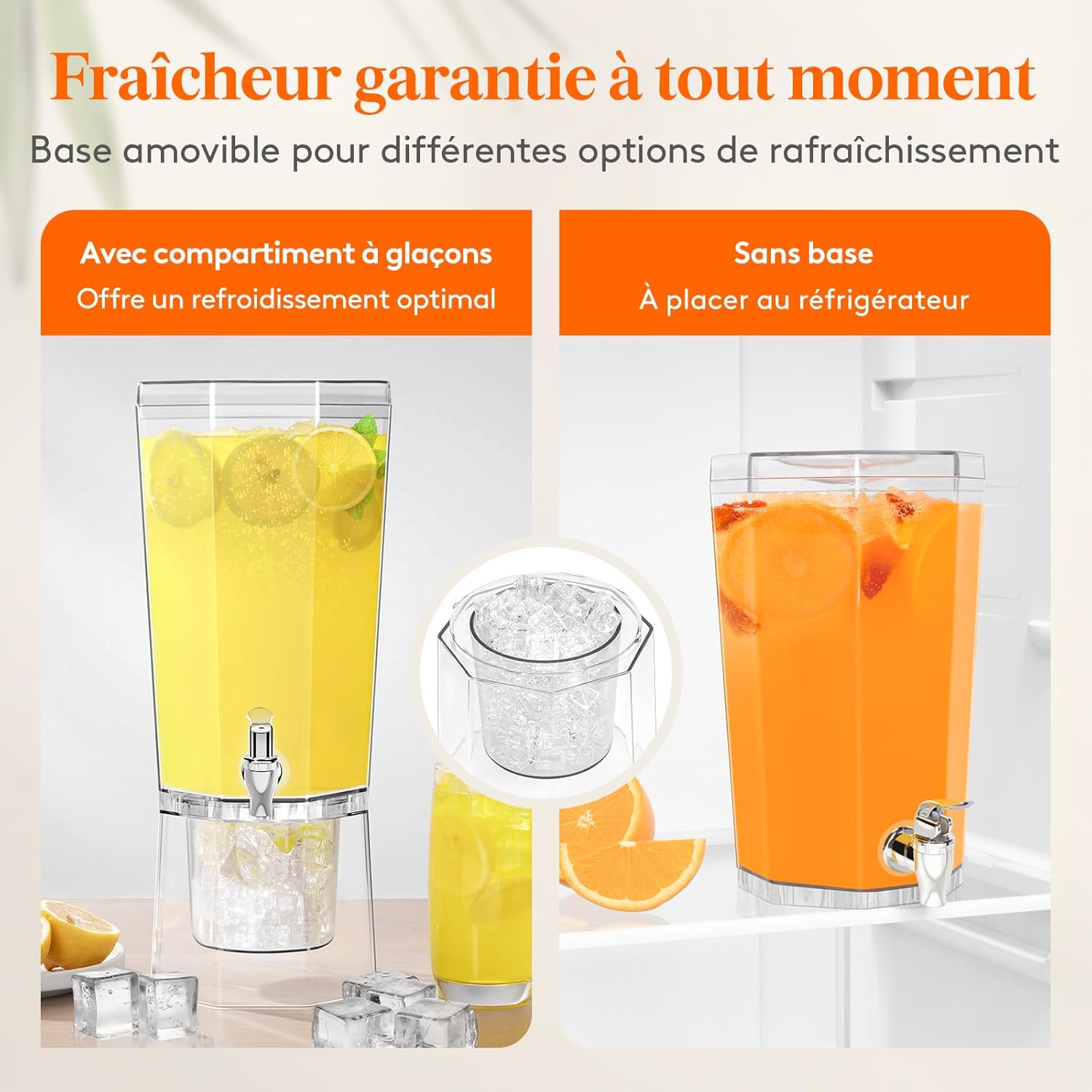 Thumbnail 5 de Lifewit Distributeur de boisson 4 L avec robinet (lot de 2) pour cocktails glacés