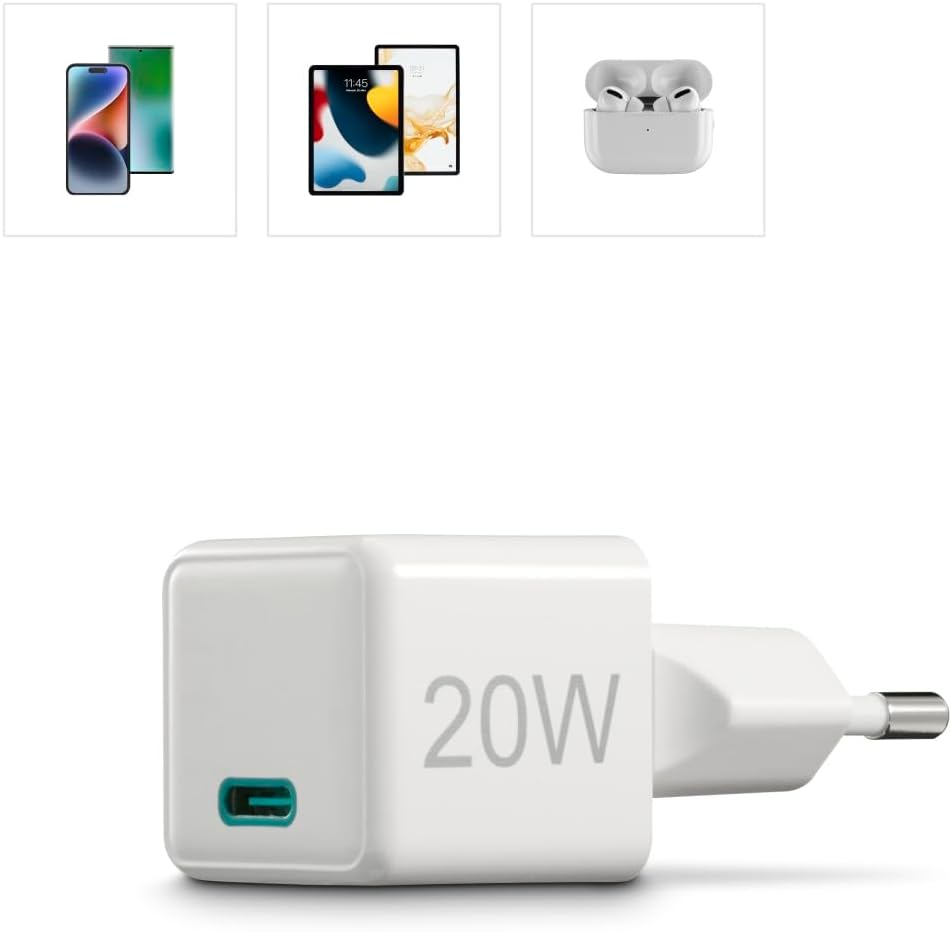 Thumbnail 4 de Hama chargeur USB-C 20W rapide (PD + QC 3.0, recharge optimisée) 1 port — compatible iPhone, Samsung et MacBook, blanc