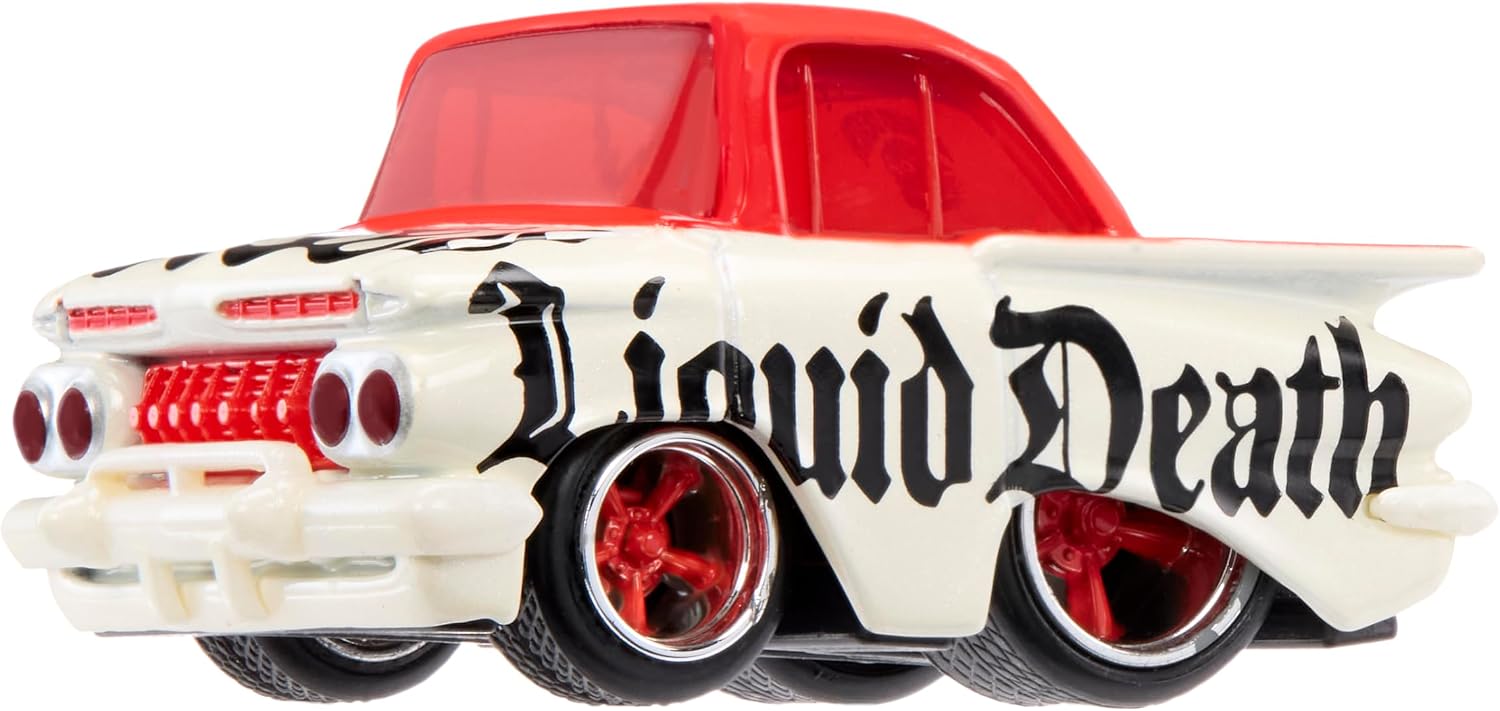 Detalle de CARTUNED Remixesシリーズ1 Liquid Death 1959 Chevy Impala ミニカー 金属ボディ・ゴムタイヤ仕様