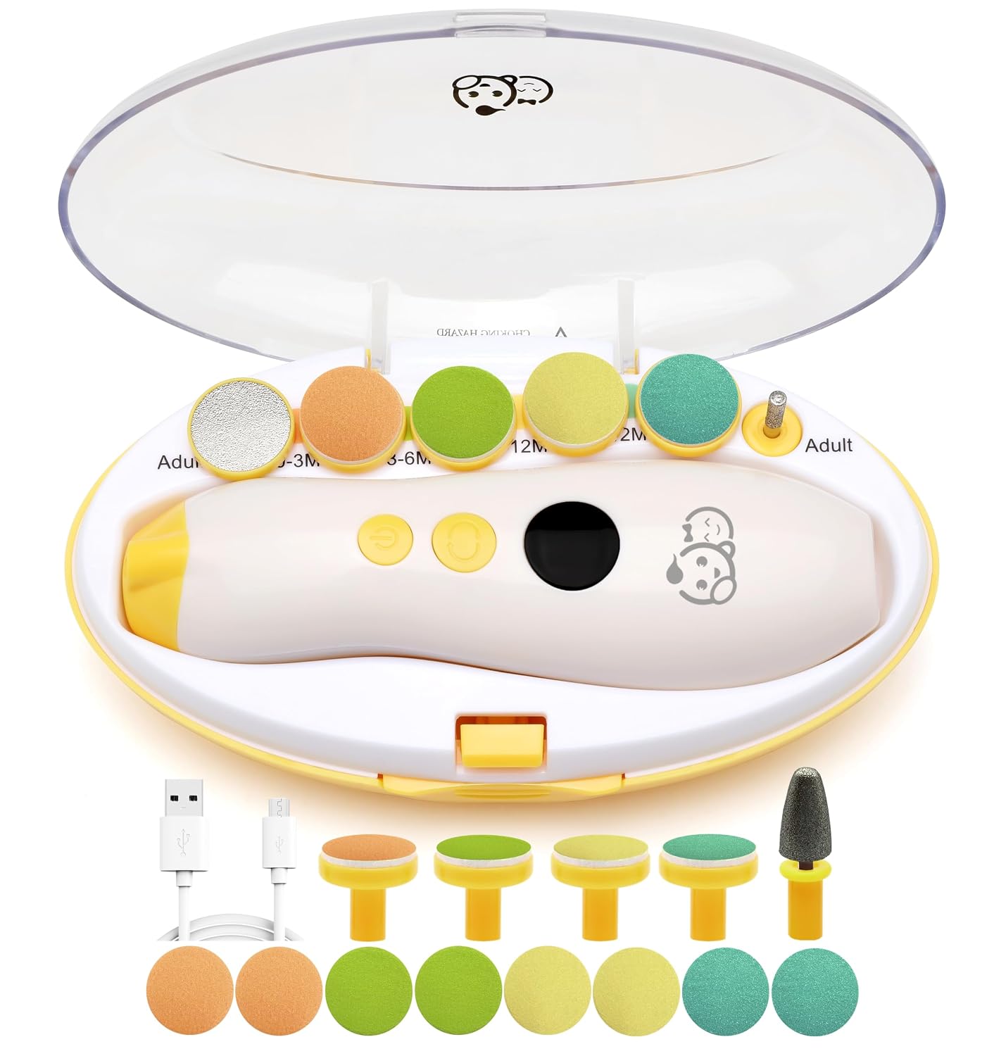 Baby Nagel Trimmer 21 in 1 Wiederaufladbar von Royal Angels – sicherer Nagelpflegesatz für Neugeborene und Kleinkinder (Mango)