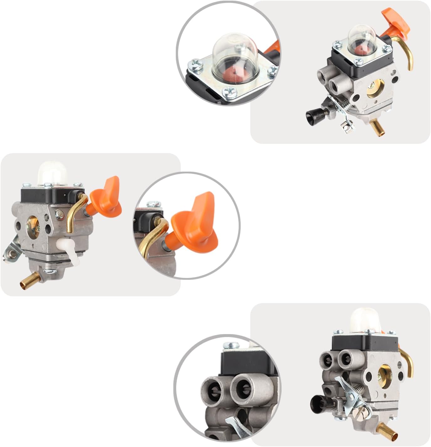 Detalle de AMZSKU FS90HYQ carburateur voor trimmers en combimotoren, inclusief montagekit