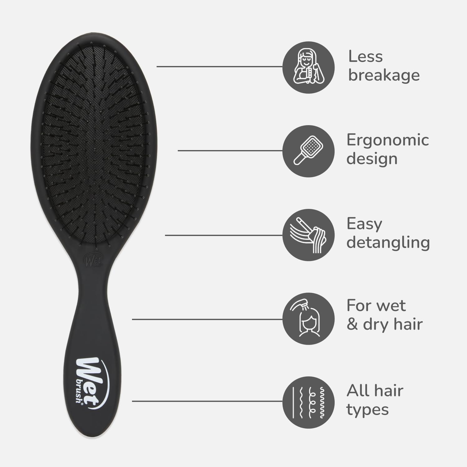 Detalle 2 de Wet Brush Original Detangler Brush, Ultra-Soft Bristles ⚙