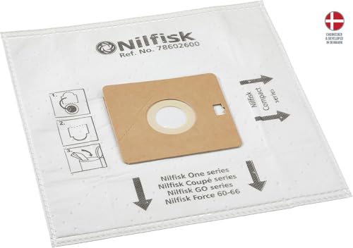 Detalle de Nilfisk One: 5 Bolsas de polvo con pre-filtro Original (78602600) para One, Compact, Coupé, Go y Force