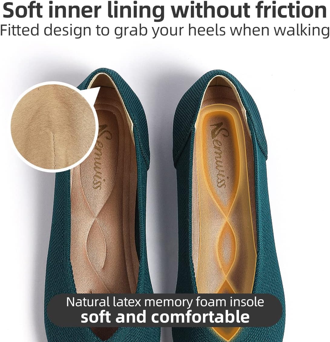 Thumbnail 3 de Semwiss Women's Ballet Flats: Comfortable, Casual Dressy Office Shoes with Pointed Toe and Leopard Design