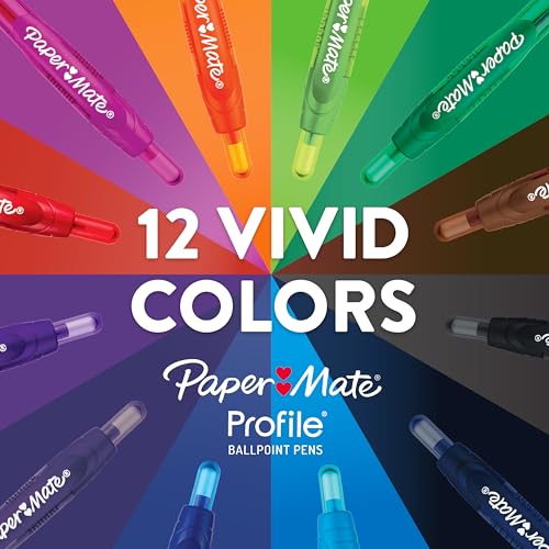 Thumbnail 6 de Paper Mate Profile Retractable Bold Point Pens (1.4mm) – Assorted Colors, 12 Count