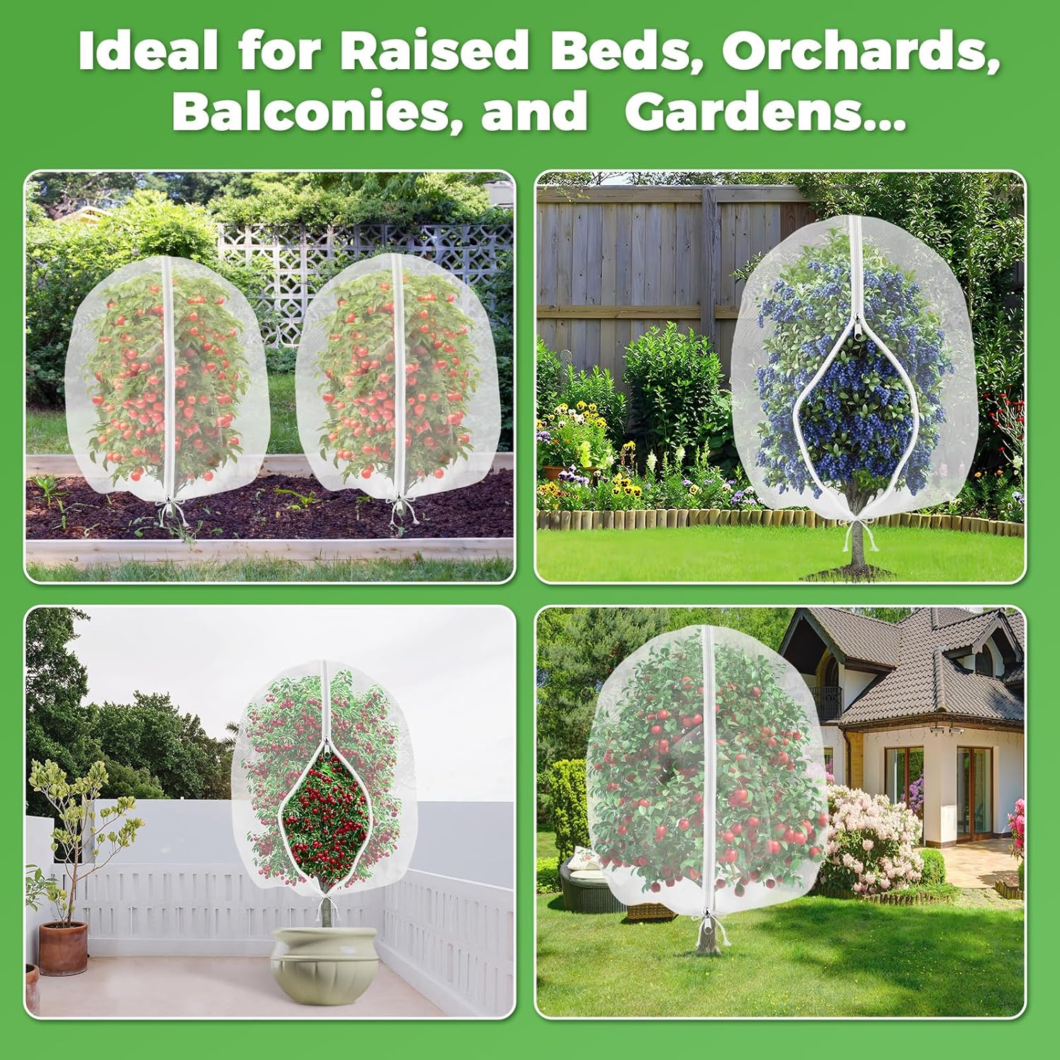Thumbnail 5 de Fruit Trees netting bird protection 183x215cm (6x7ft) fruit protection bags