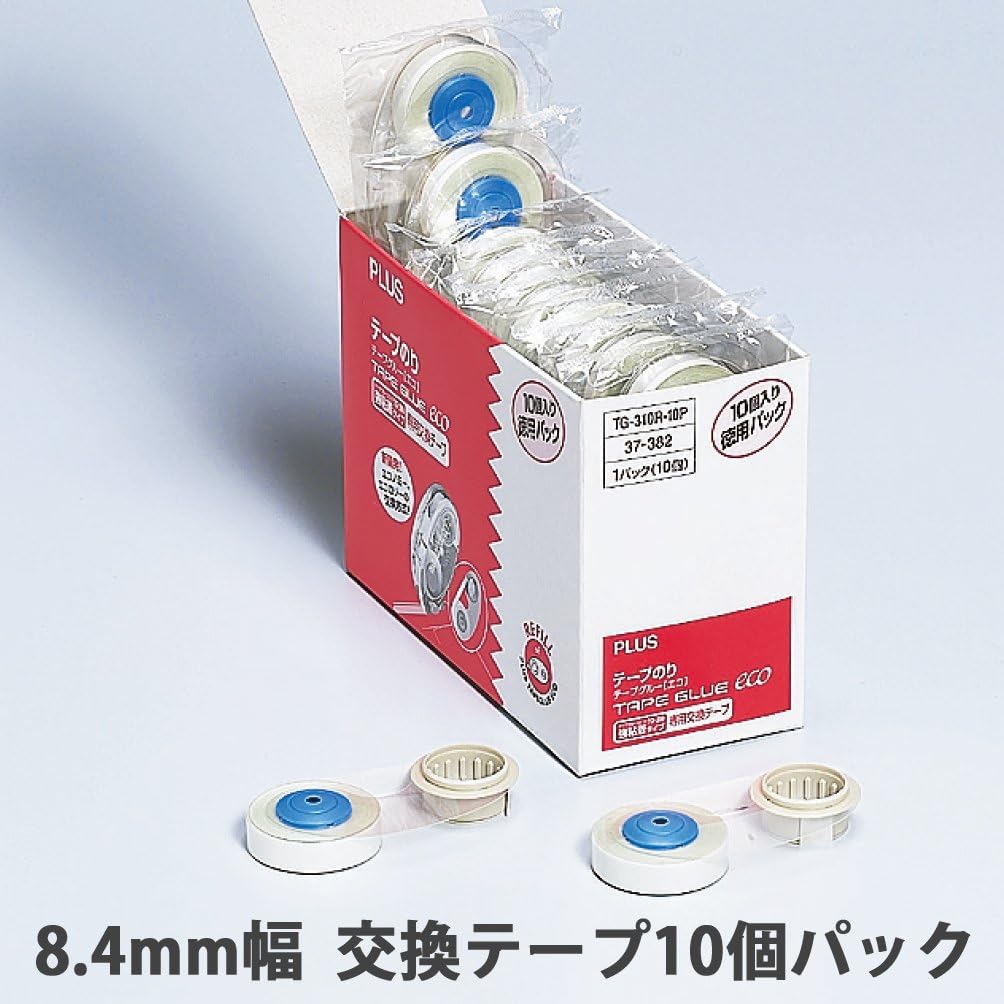 Detalle de プラス テープグルーエコ TG-310R-10P 37-382 交換テープ 強粘着 10個パック