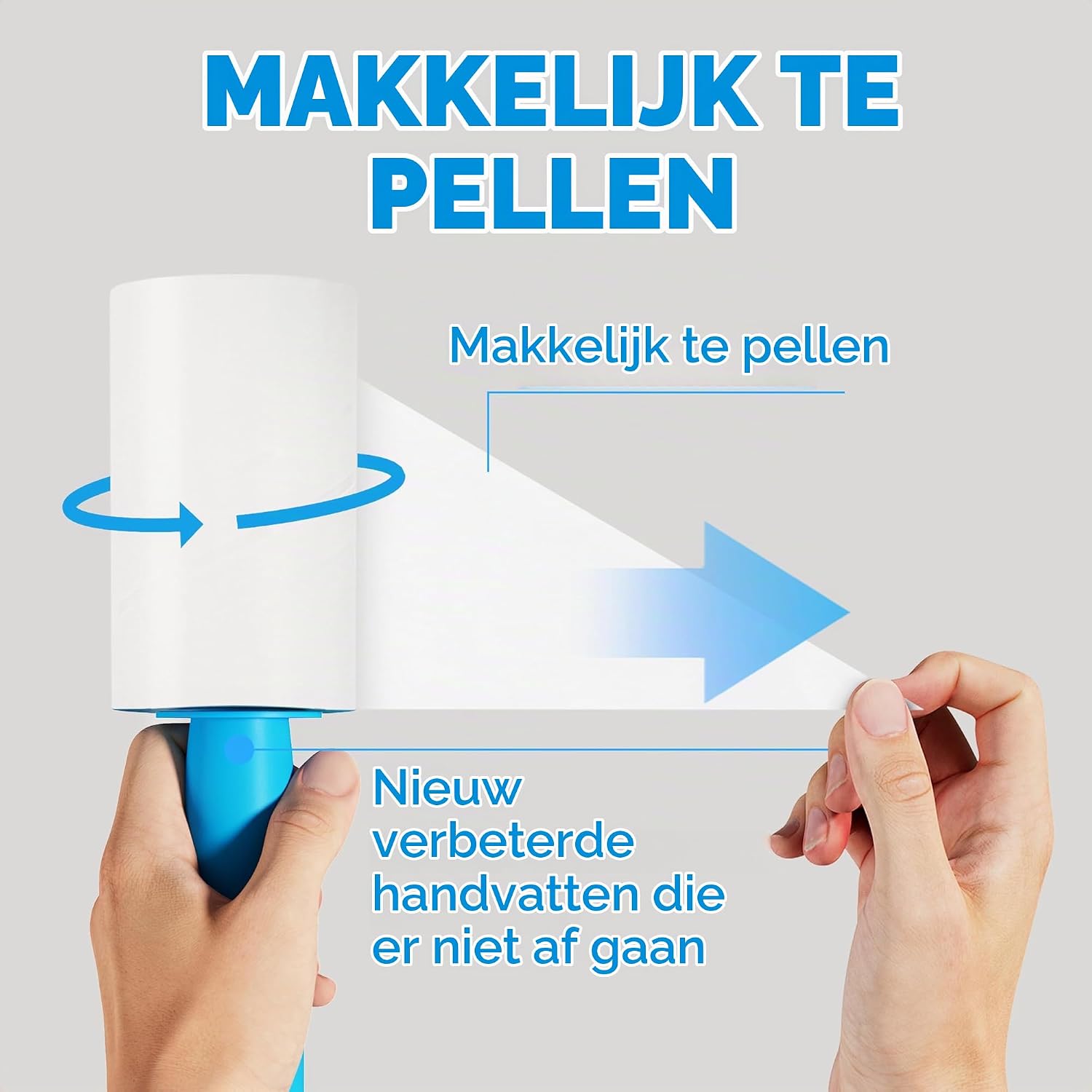 Thumbnail 1 de Albatross Health New England pluisroller, 400 vellen met 2 handgrepen