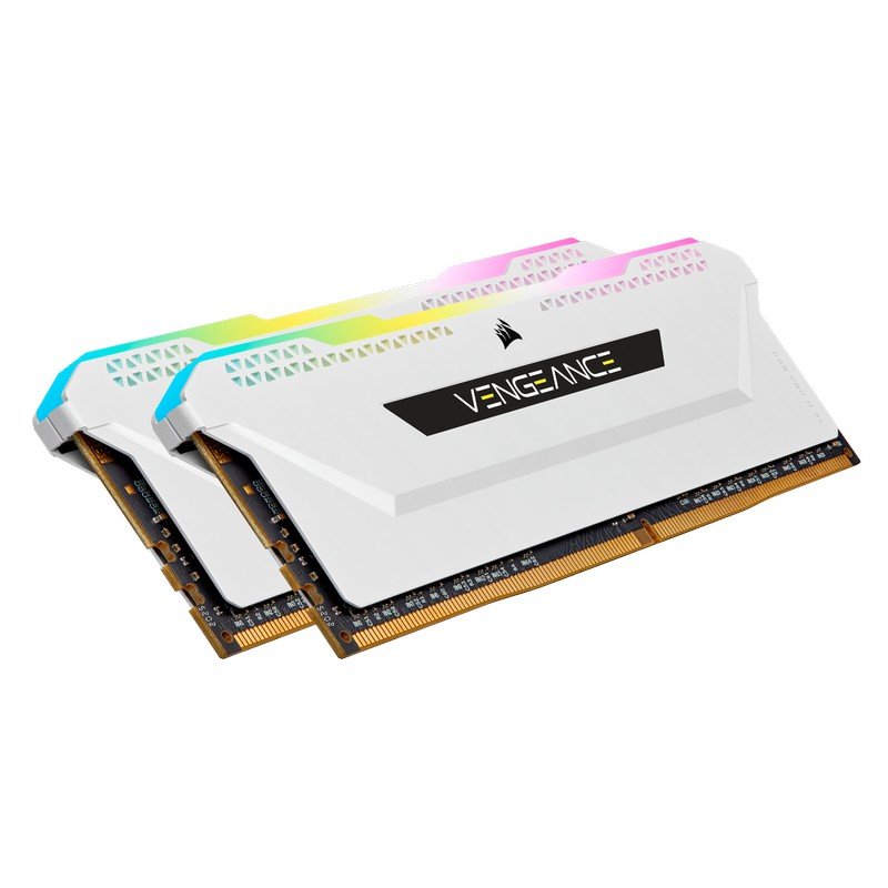 Detalle 1 de Corsair Vengeance RGB Pro SL White DDR4 3200 16GB (2x8GB) CL16