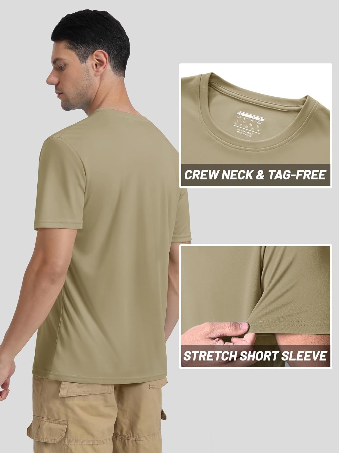 Thumbnail 3 de TACVASEN Herren UV-Schutz T‑Shirt UPF 50+ Kurzarm