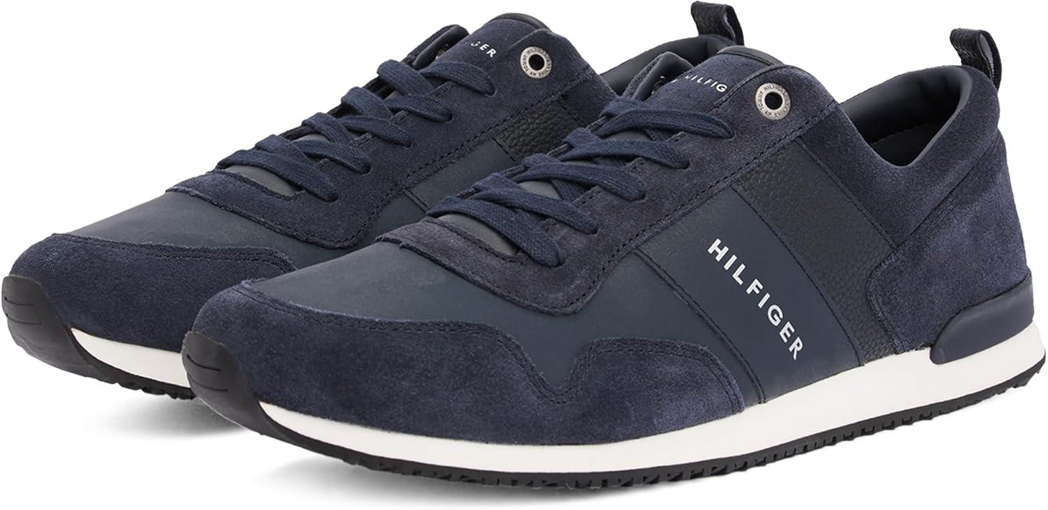 Thumbnail 3 de Tommy Hilfiger Herren Runner Sneaker Iconic Leather/Suede Mix – Sportschuhe zum Schnüren
