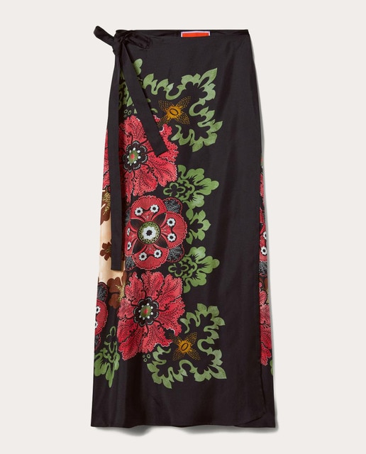 La Double J Falda midi de seda 👗