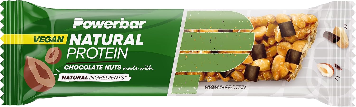 Detalle 2 de Powerbar Natural Protein Chocolate Nuts 18x40g - Barras Veganas 🍫