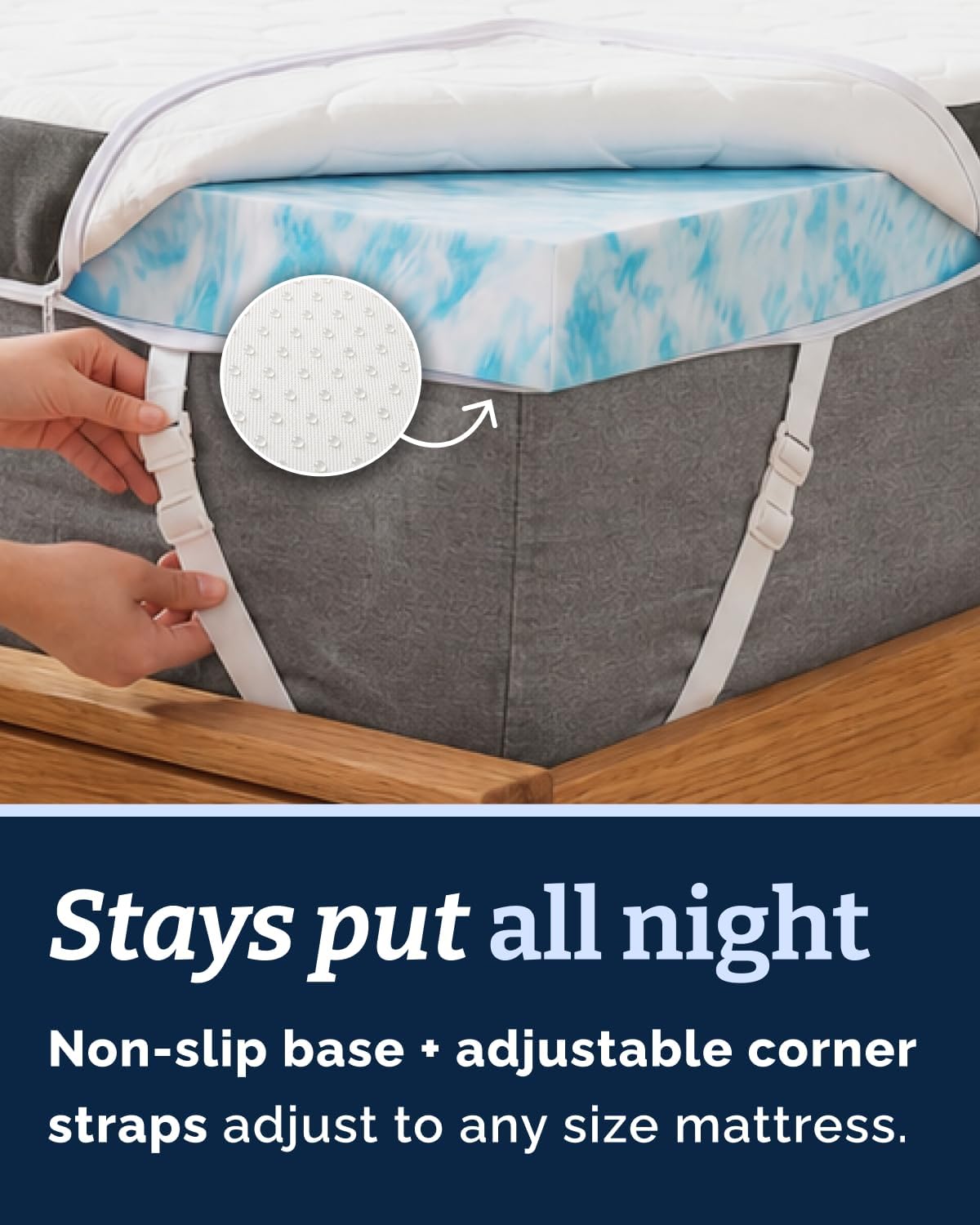 Detalle 2 de Short Queen Memory Foam Mattress Topper