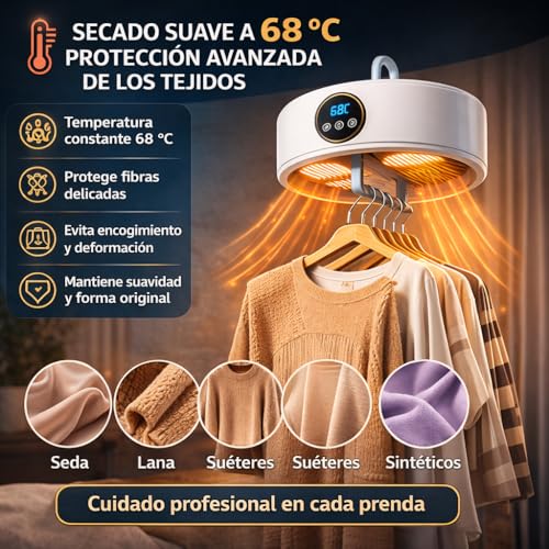 Thumbnail 3 de ZALEZ Secadora de Ropa Portátil: secado 360° con temperatura suave y temporizador