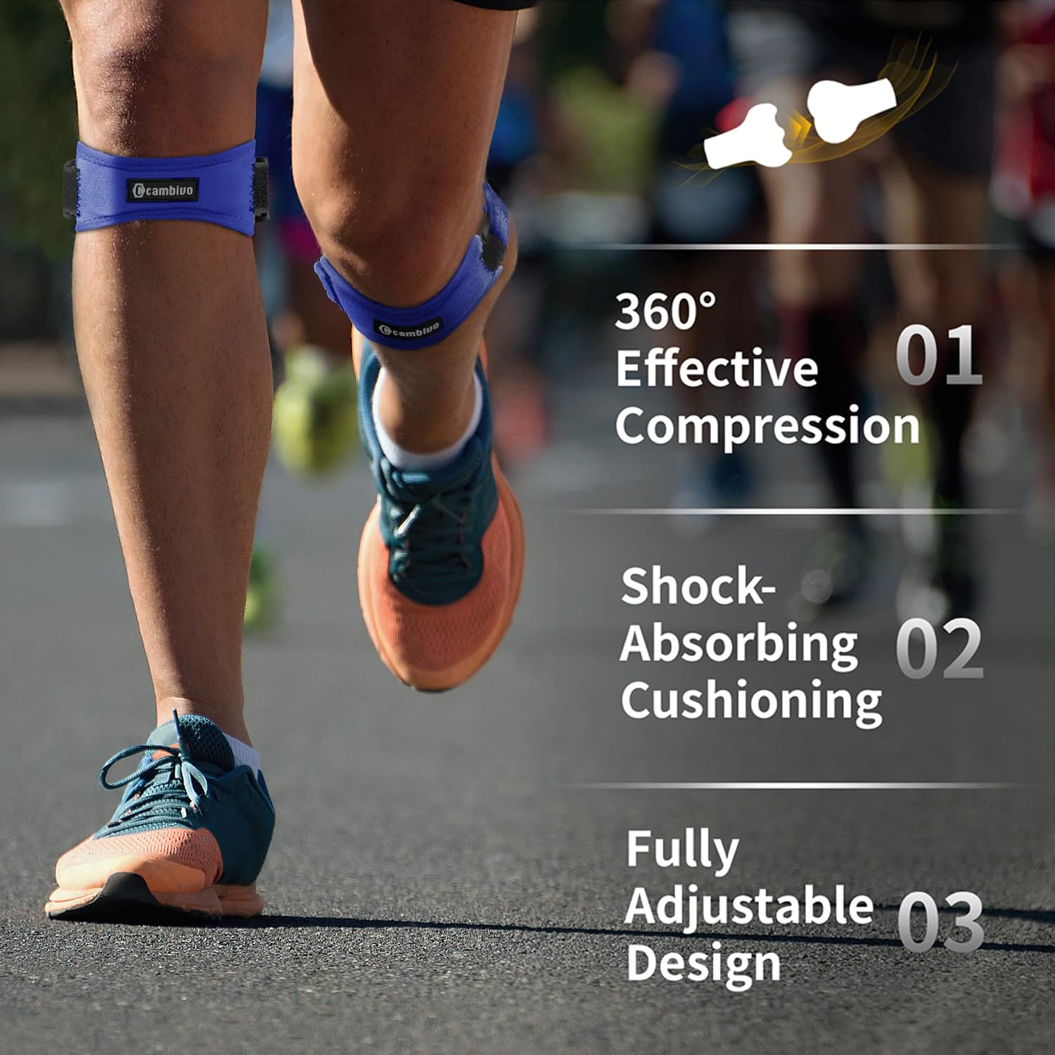 Detalle 2 de CAMBIVO Patella Tendon Knee Straps, 2-Pack