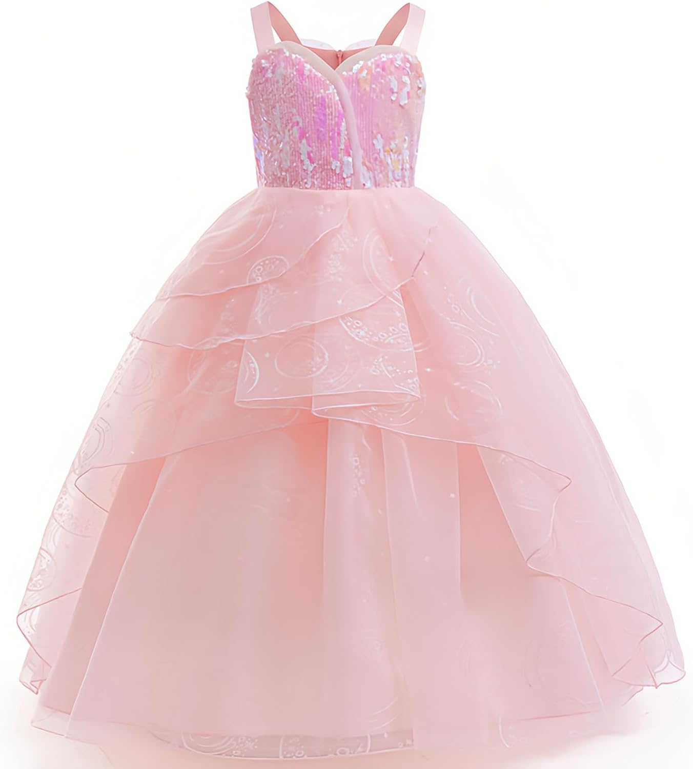 Detalle de Tangsenyu New Glinda Costume Kids Good Witch Purple Fairy Sequins Princess Tulle Dress