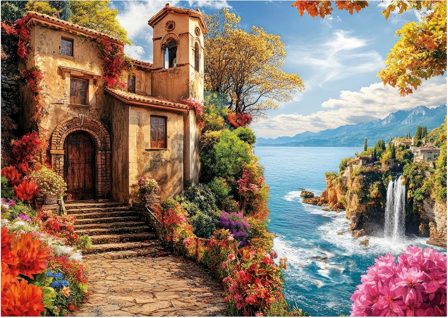 Thumbnail 2 de Educa Villa Del Mar Puzzle 500 pièces – Adulte, 48 x 34 cm, illustration Villa del Mar