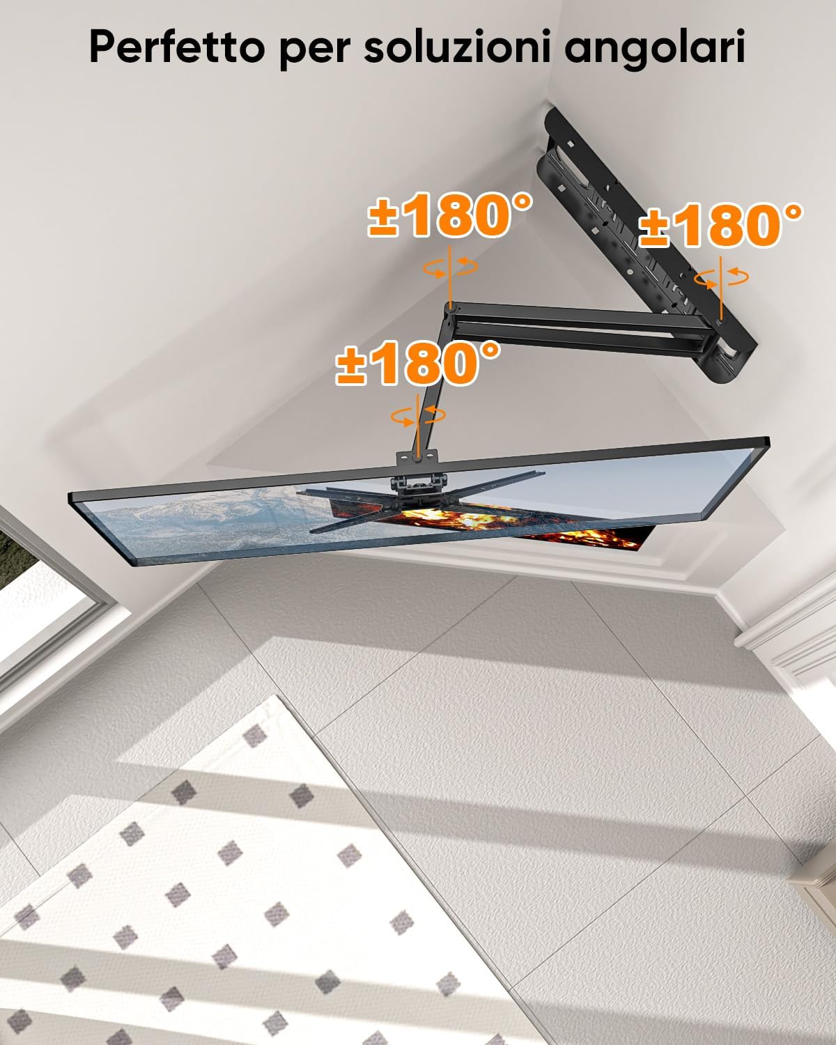 Detalle de WHYFONE Supporto TV parete girevole 655 mm