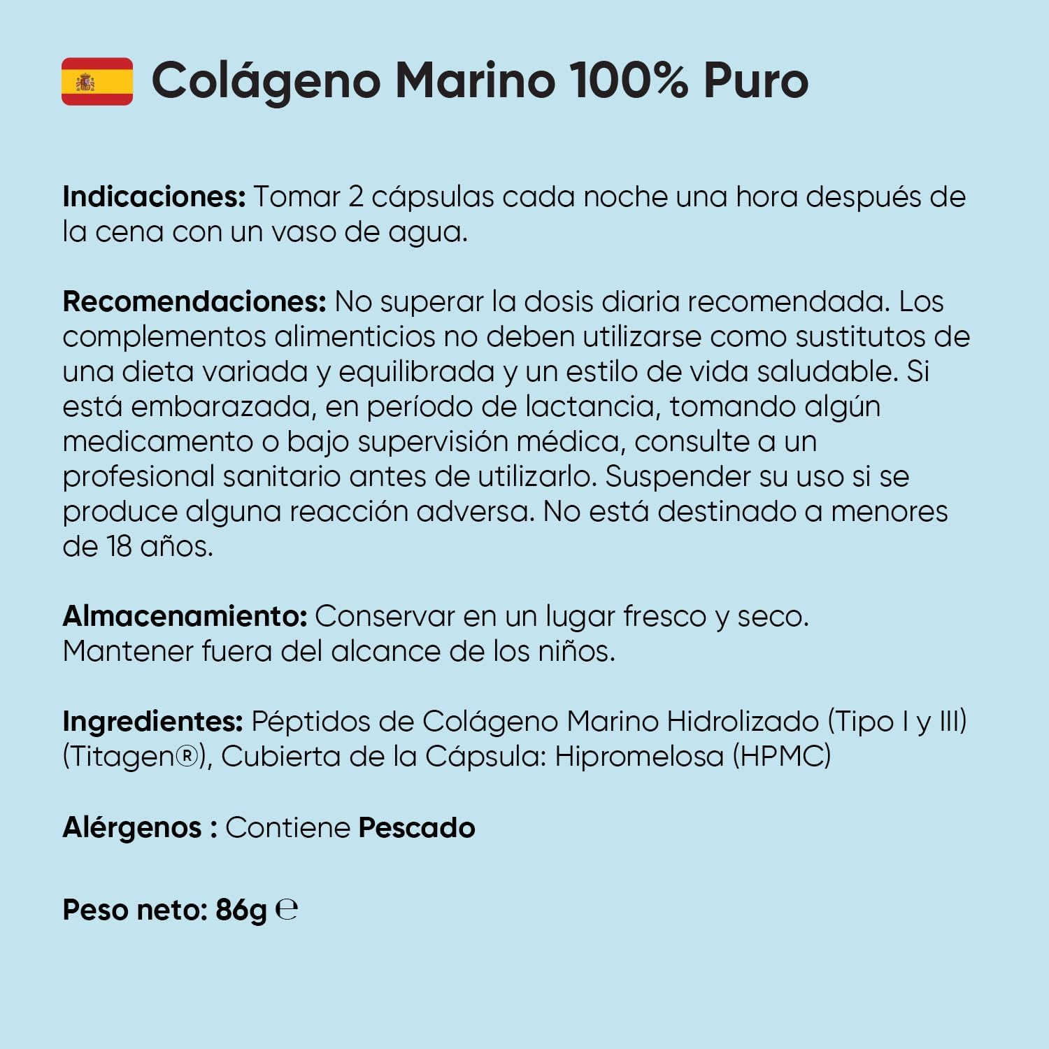 Thumbnail 4 de Colágeno Marino Hidrolizado 1200 mg 🌊 120 Cápsulas

