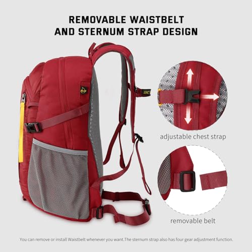 Detalle de SKYSPER Leicht Wanderrucksack 20L – Rückenbelüftung, 20 Liter, kompakt und vielseitig