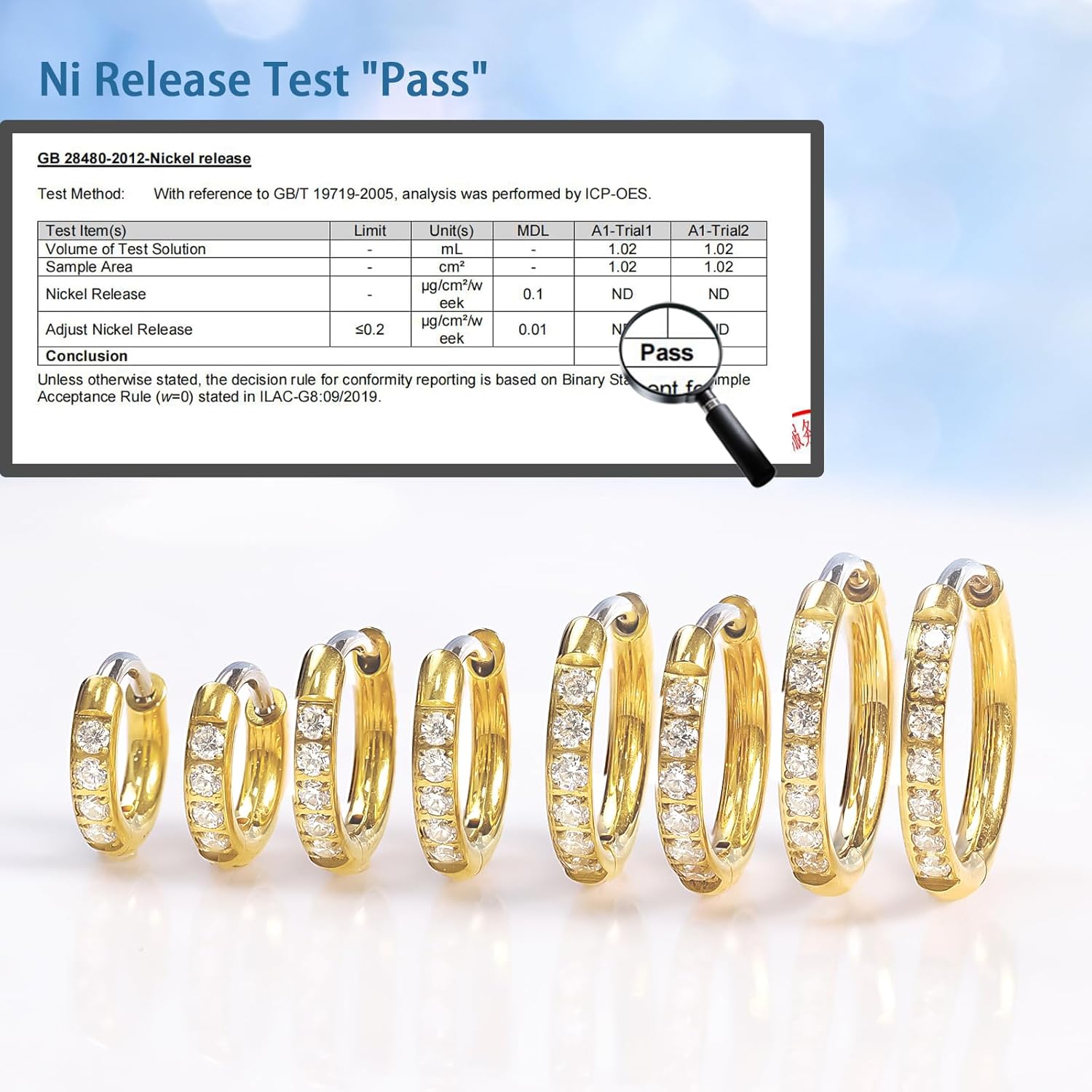 Thumbnail 4 de Limerencia F136 Titan Creolen Ohrringe – 6–12 mm, G23 Titan, hypoallergen, Knorpelpiercing für empfindliche Ohren