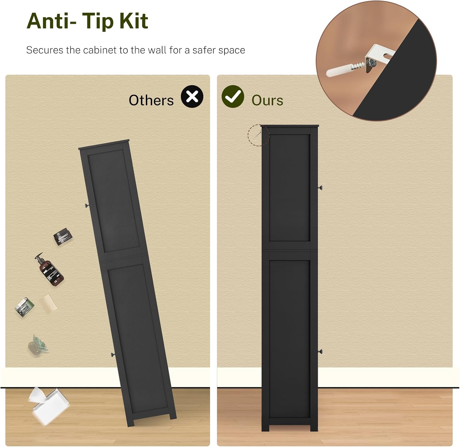 Thumbnail 6 de TEENFON Storage Cabinet 66.9" Tall