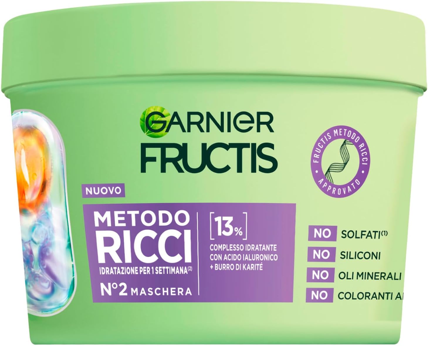 Detalle de Kit Routine Completa Garnier Fructis Metodo Ricci: Shampoo, Maschera, Pre-Shampoo e Spray Idratante