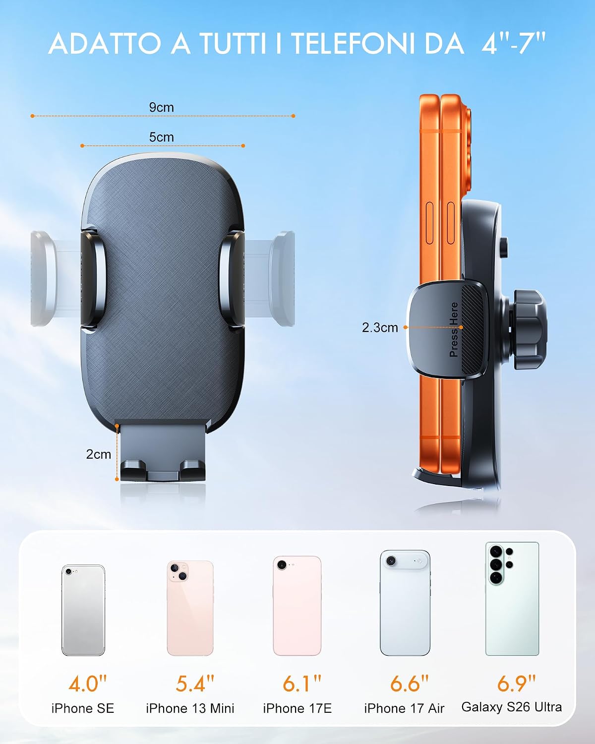 Thumbnail 6 de Mohard Porta Cellulare Auto: supporto universale con gancio d’aria in metallo 360°