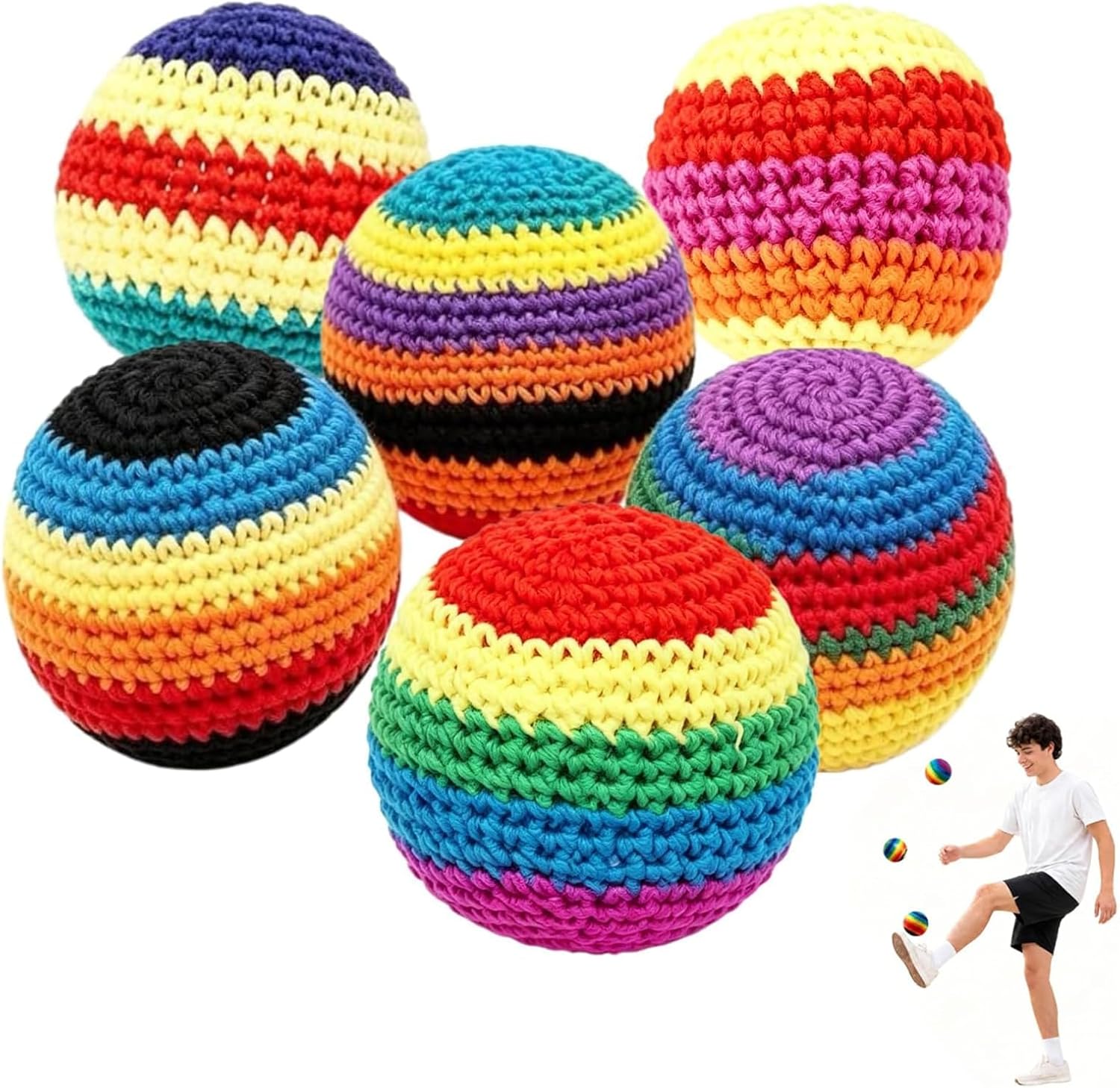 Detalle de TICHA 6-Pack Hacky Footbag Sack Set