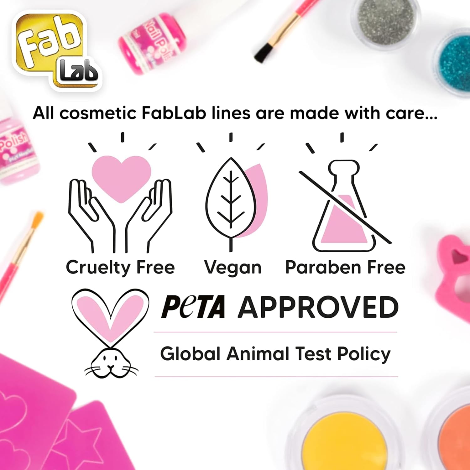 Thumbnail 6 de FabLab Glitter Tattoos Mega Pack: 28 Stencils and 120 Metallic Tattoos for Sparkly Kids Fun