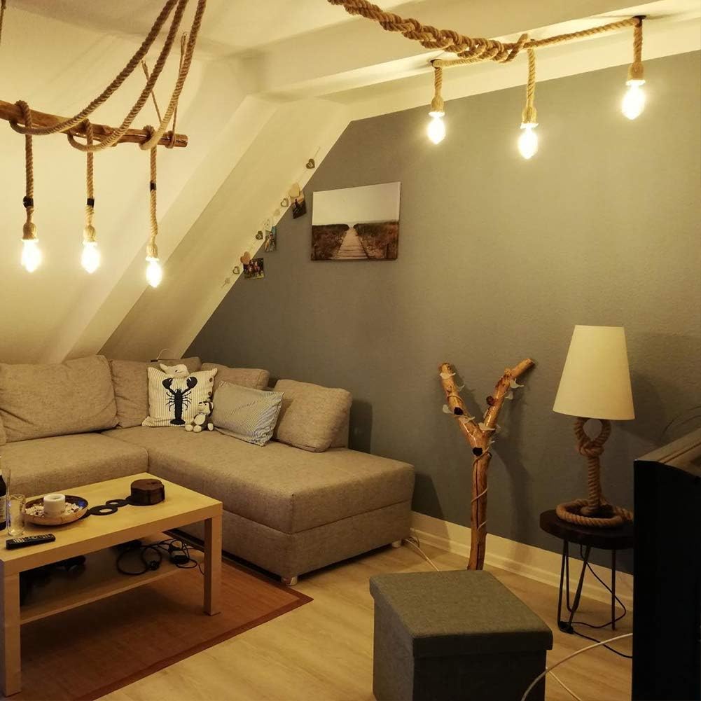 Detalle de Woowtt LED Edison Bulb ST64 4W E27 (2700K) Vintage Amber Glass, Dimmable, 6 Pack