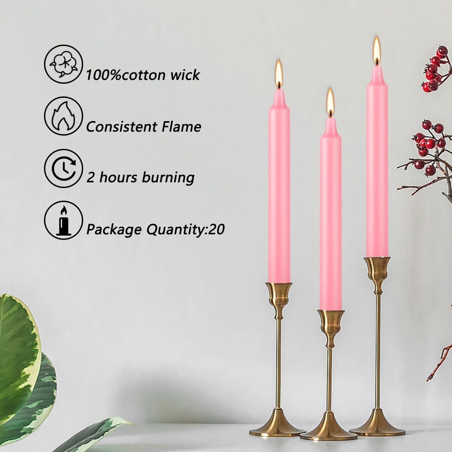 Detalle 2 de YOROXRG Mini Taper Candles, 4-Inch