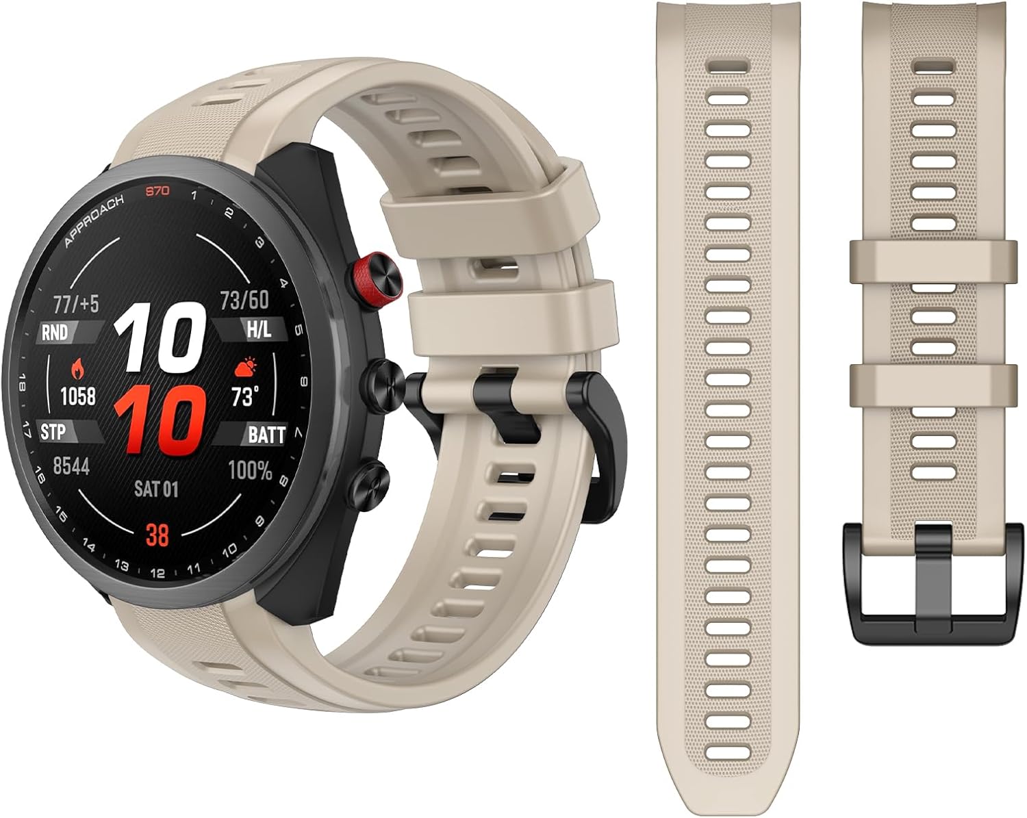 Detalle de OVERSTEP Silicone Strap for Garmin Approach S70 47mm
