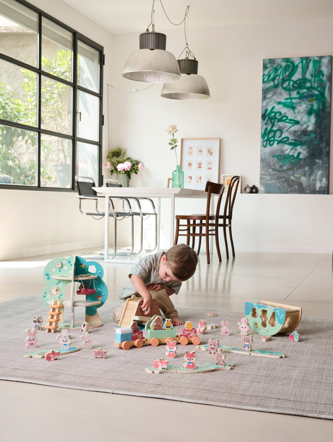 Thumbnail 5 de Chicco Playset en Bois, Arbre des Raton-Laveurs — Jeu Montessori à 2 Niveaux pour enfant 2+ ans