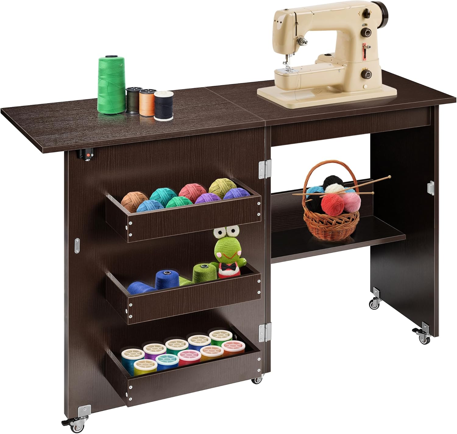 Detalle de VIVOHOME Folding Sewing Table