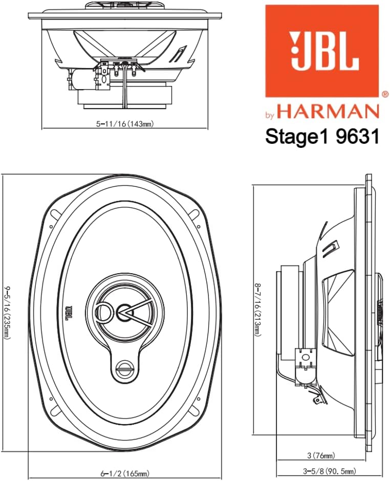 Thumbnail 5 de JBL Stage1 9631 Altoparlante Auto 6×9" 60W RMS